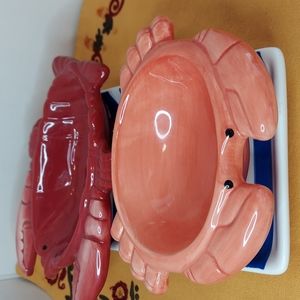 Boston Werehouse ceramic Lobster & crab tray set.